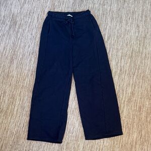 Navy Wide leg Drawstring Lounge Pants